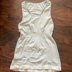 Lululemon Athletica Light Blue Striped Tank Top